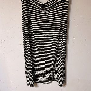 Jcrew Size Large Maxi Skirt Black and White Striped